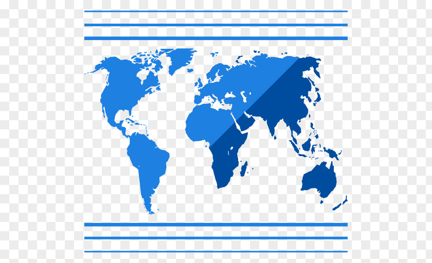 A Blue Map World Globe PNG