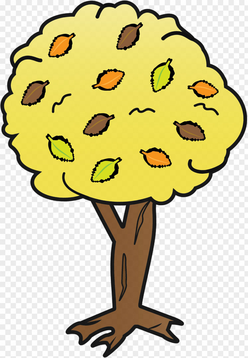 Autumn Yellow Tree Clip Art PNG
