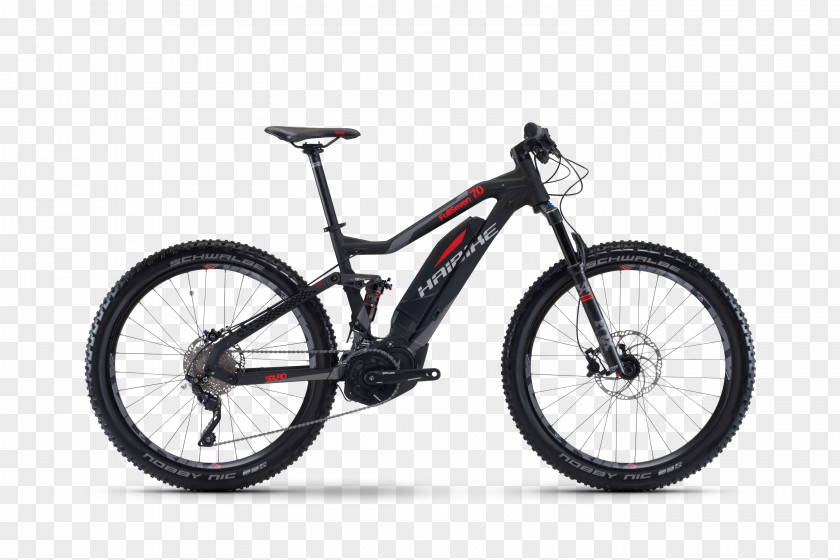 Bicycle HAIBIKE XDURO AllMtn 8.0 E-MTB Fullsuspension Grå Electric Mountain Bike PNG