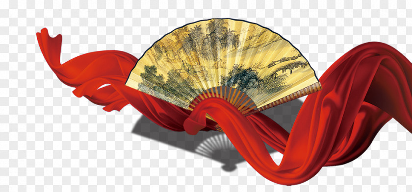 Chinese Style Folding Fan Hand PNG