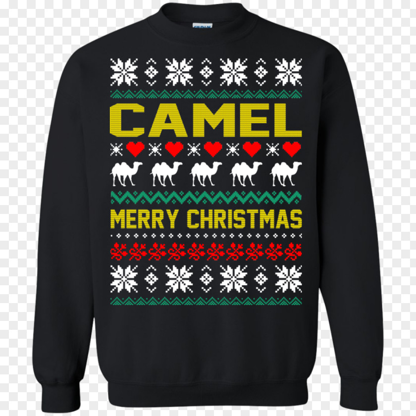 Christmas Camel Sweater T-shirt Jumper Crew Neck Sleeve PNG