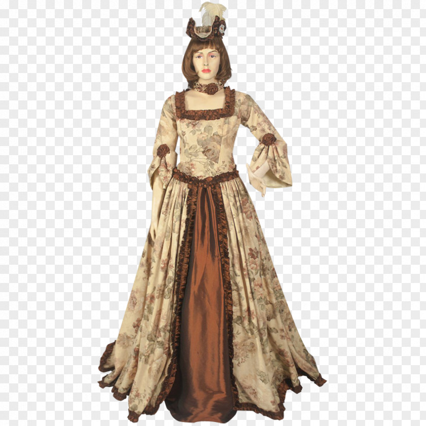 Dress Renaissance Gown Robe Middle Ages PNG