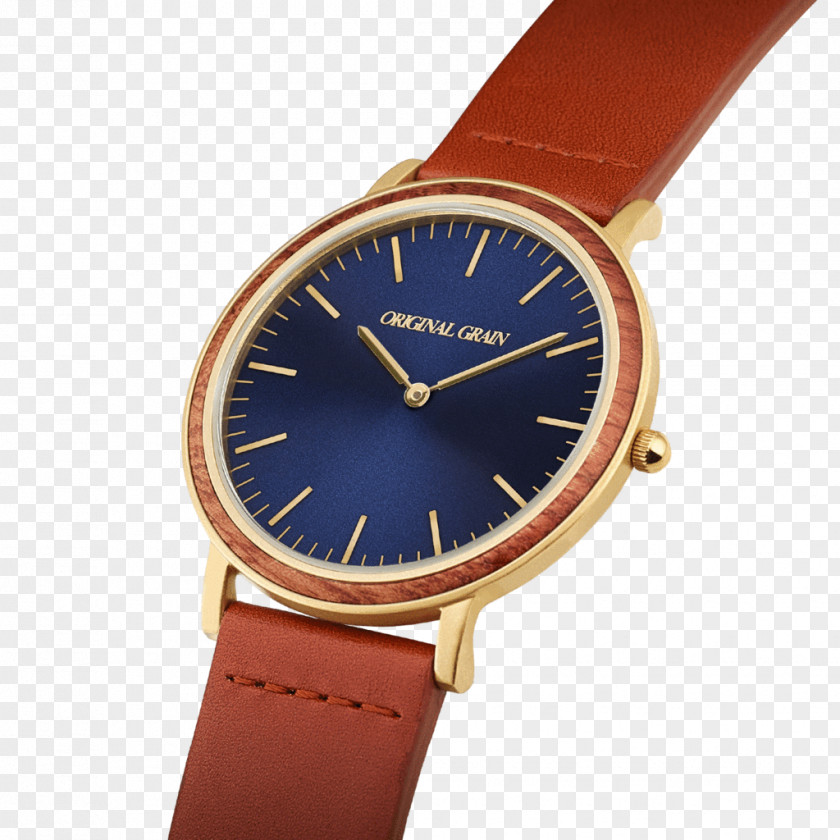 Gold Cognac Watch Strap Metal PNG