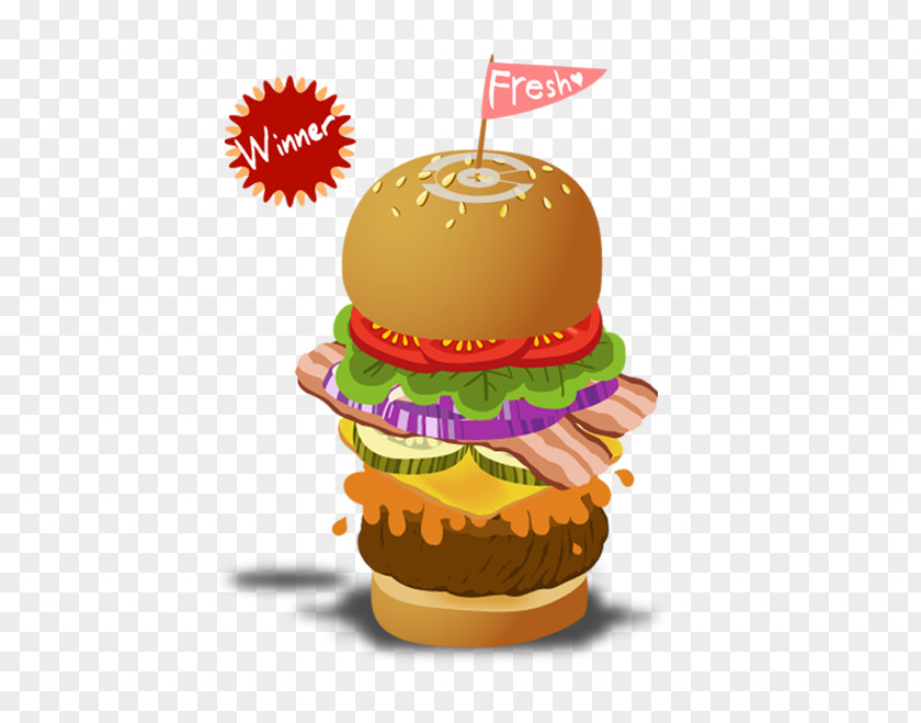 Junk Food Cheeseburger Hamburger Veggie Burger PNG