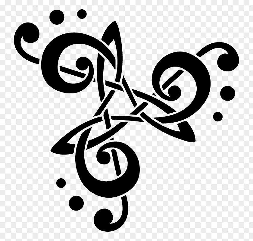 Triskelion Celtic Music Musical Note Knot PNG music note knot, triskel clipart PNG