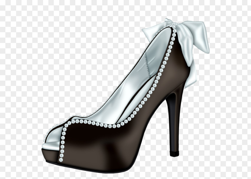 Black Heels Shoe Clothing Fashion Flip-flops Boutique PNG