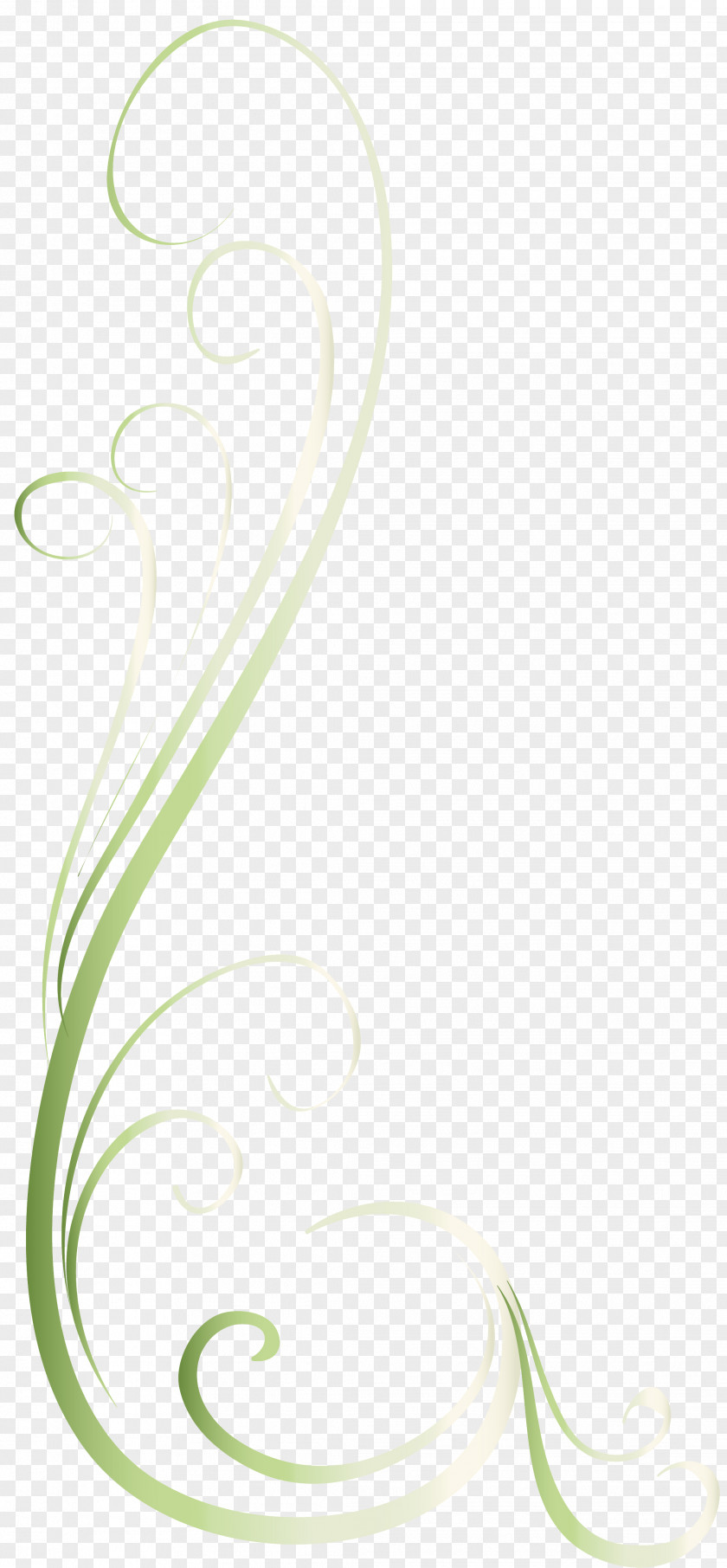 Floralelement Green Font PNG