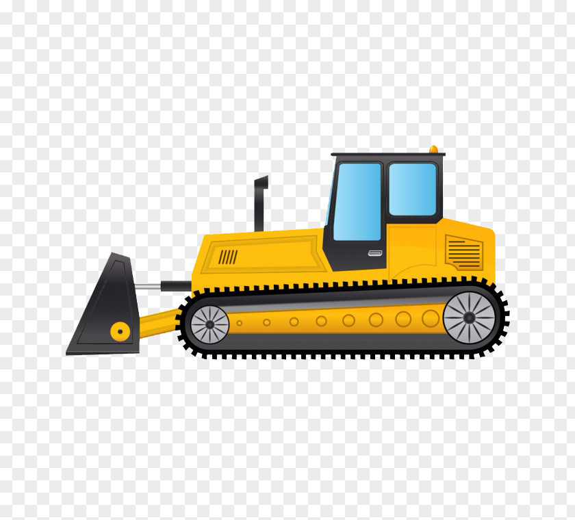 Cartoon Bulldozer Excavator Clip Art PNG