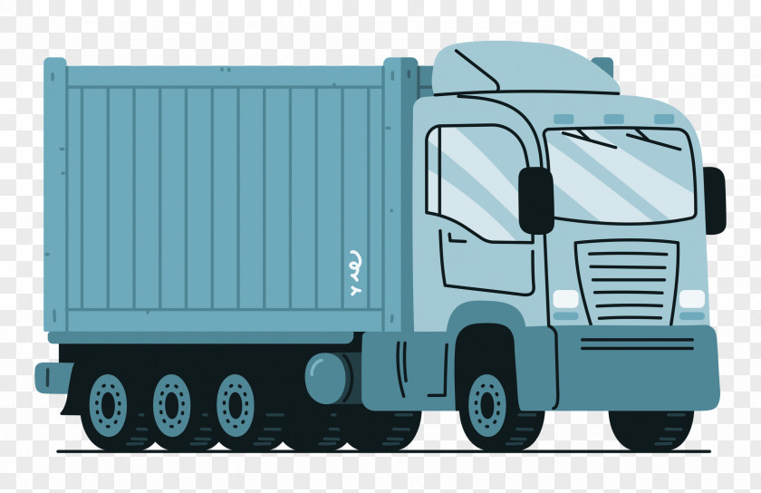 Commercial Vehicle Cargo Truck Public Utility Semi-trailer Truck PNG