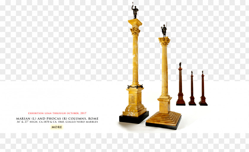 Roman Pillar Light Fixture 01504 Brass PNG