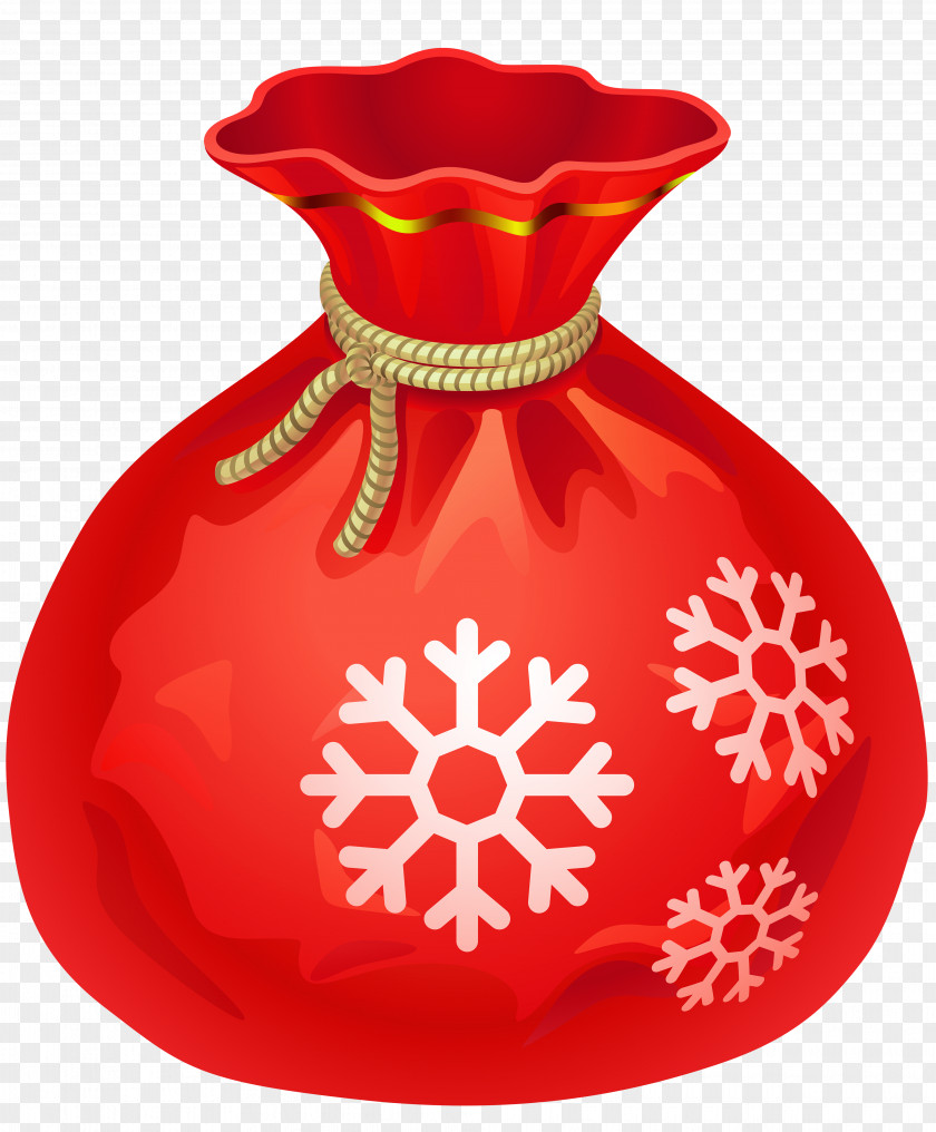 Transparent Christmas Red Santa Bag Clipart Claus Clip Art PNG