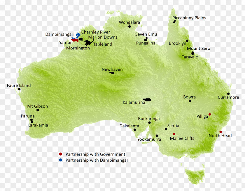 Australia Australian Wildlife Conservancy Grassland Map PNG