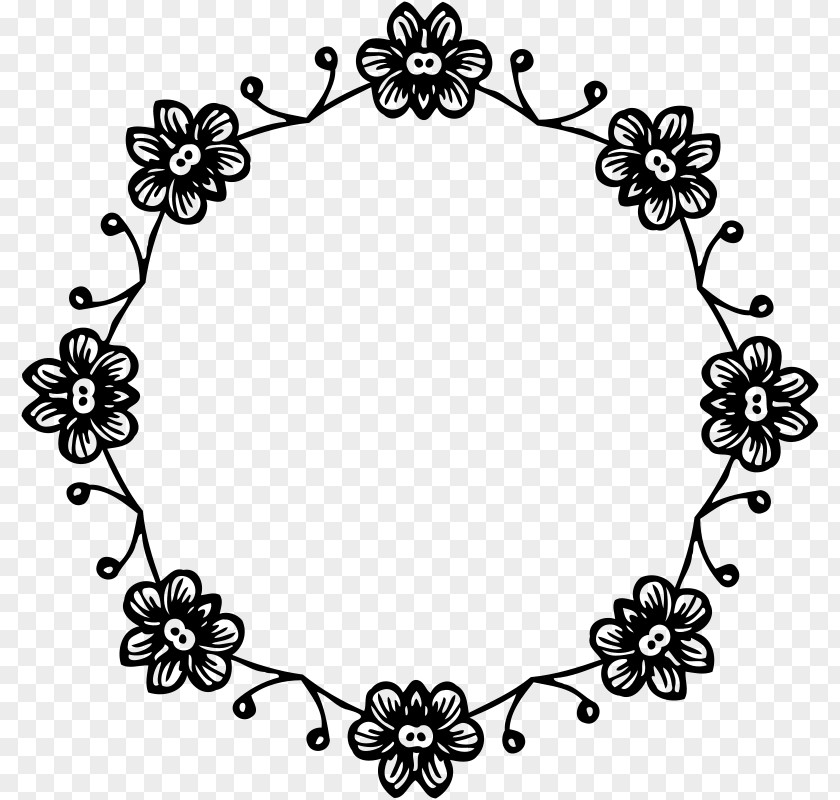 FLORAL CIRCLE Borders And Frames Picture Clip Art PNG