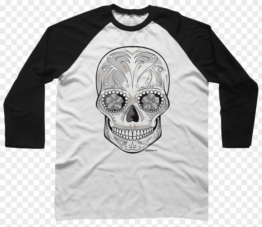 Sugar Skulls Long-sleeved T-shirt Hoodie Raglan Sleeve PNG