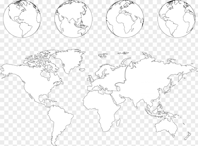 World Map Blank Information PNG