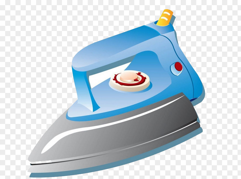 Blue Iron Clothes Ironing Electricity Small Appliance Steam PNG