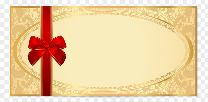 Red Ribbon Day Gift Card Coupon Banknote Voucher PNG