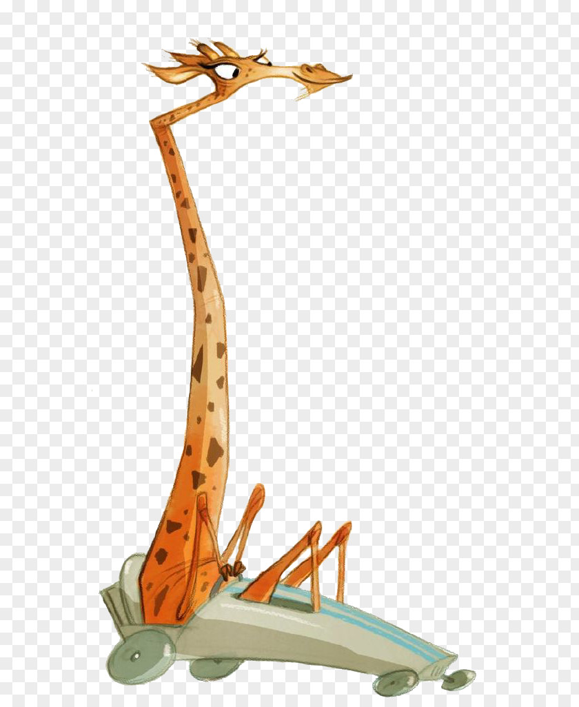 Hand-painted Giraffe,Giraffe Illustration Melman Giraffe Drawing Illustrator PNG