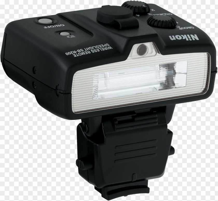 Nikon Flash Sale SB-R200 Speedlight Camera Flashes Through-the-lens Metering R1 Close Up PNG