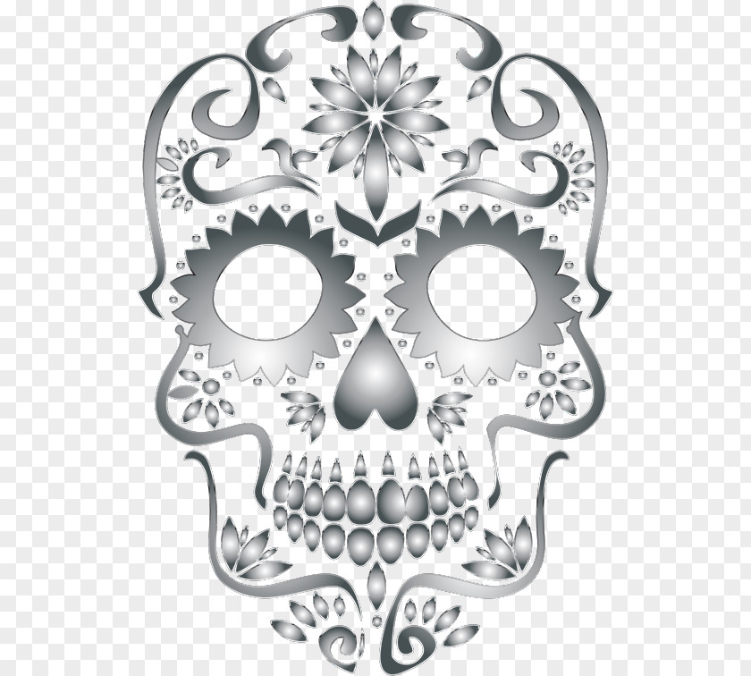 Skull La Calavera Catrina Mexican Cuisine Clip Art PNG