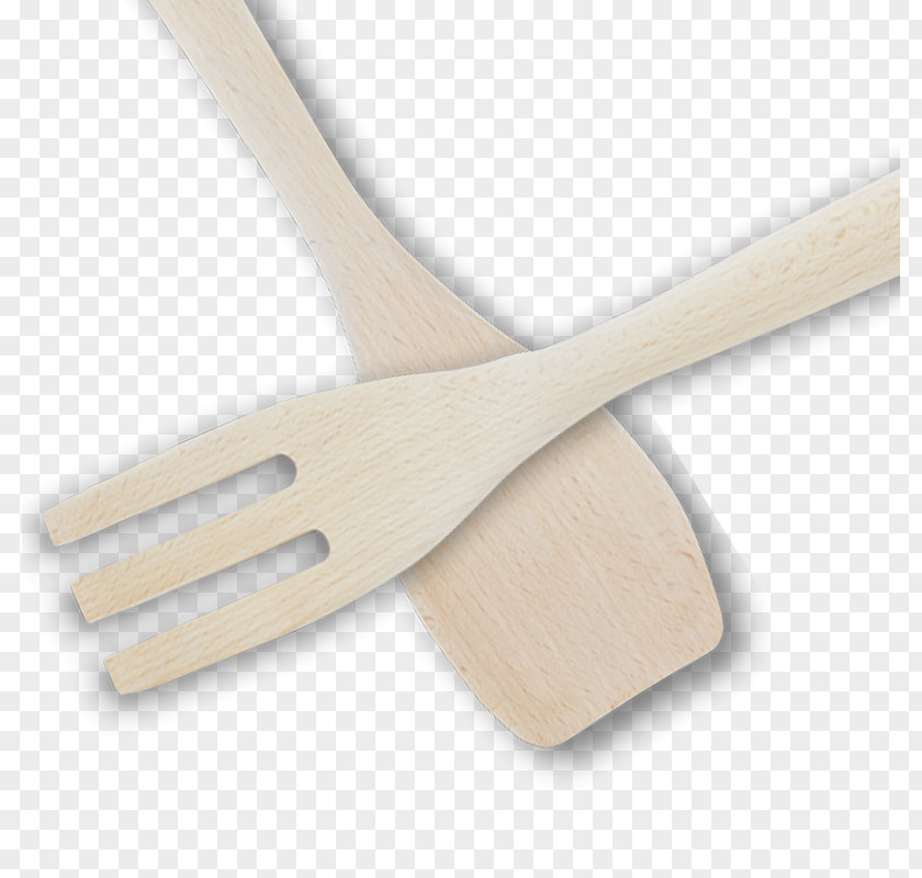 Wooden Shovel And Fork Spoon PNG
