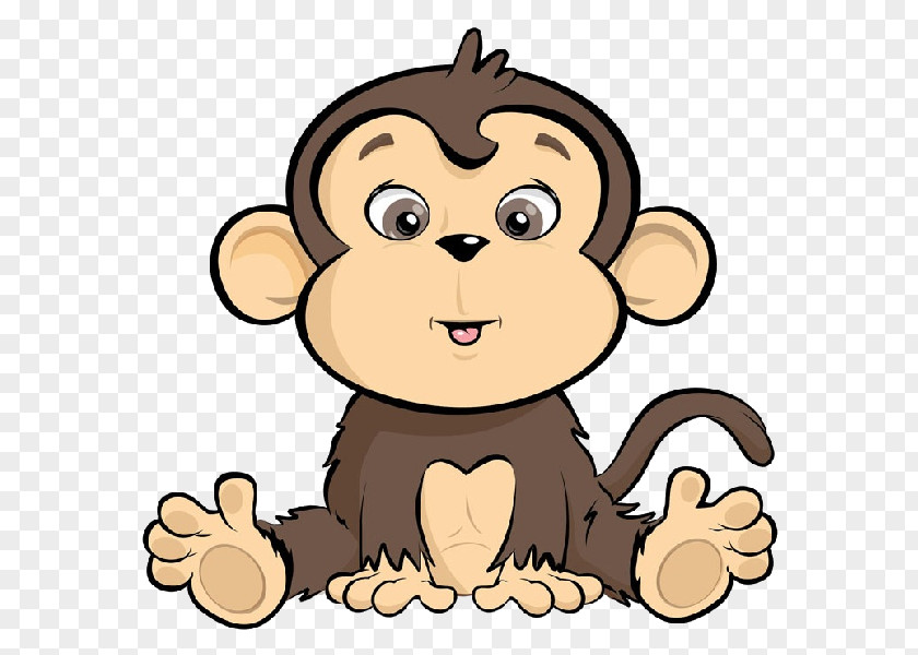Baby Animals Monkey Cartoon Drawing Clip Art PNG