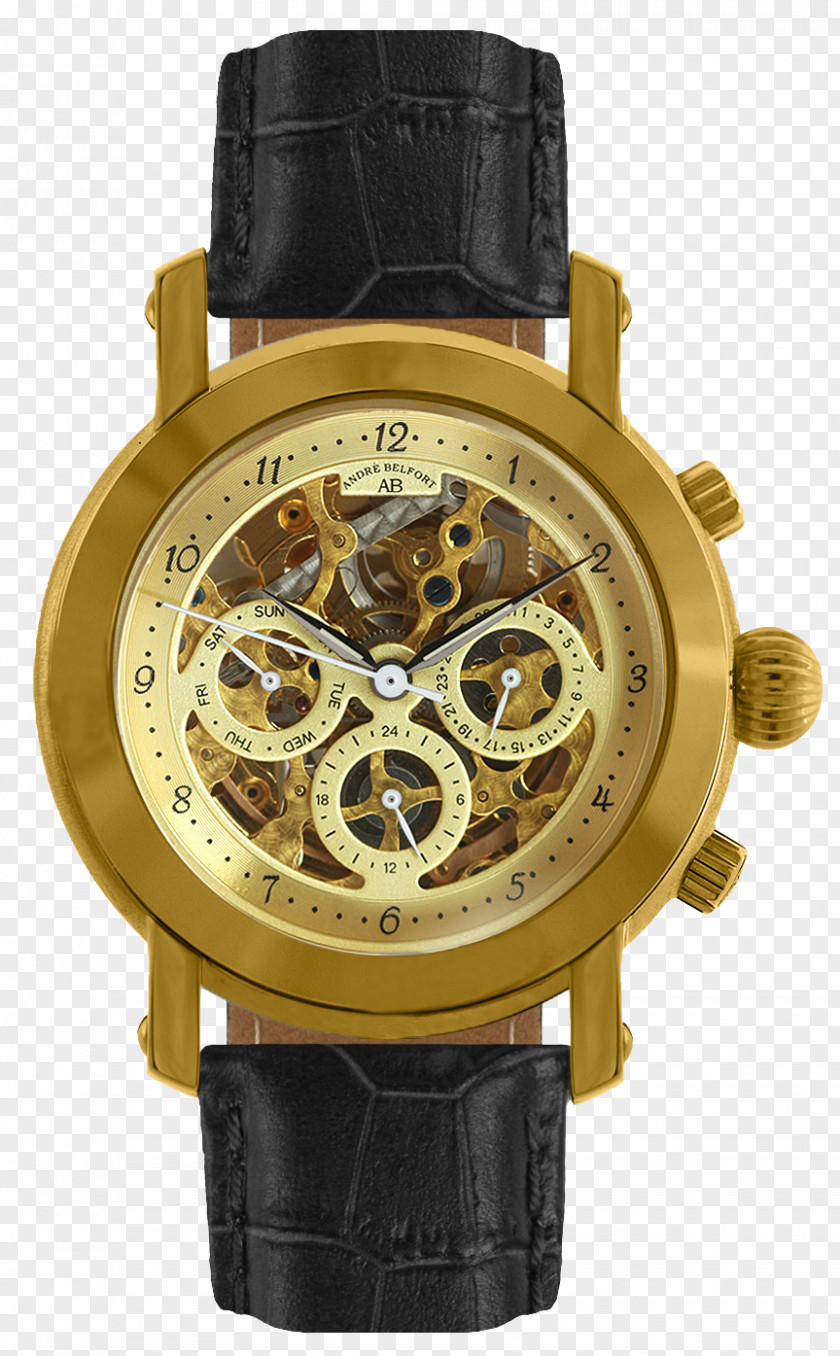 Gold Vip Automatic Watch Strap Clock Sapphire PNG