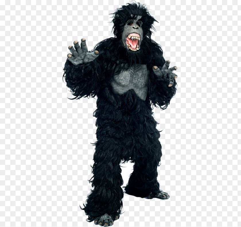 Gorilla Suit Costume Orangutan Mask PNG
