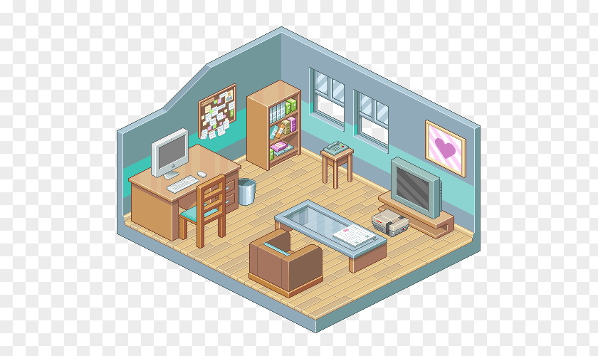 Rooms Isometric Projection Living Room Drawing Bedroom PNG