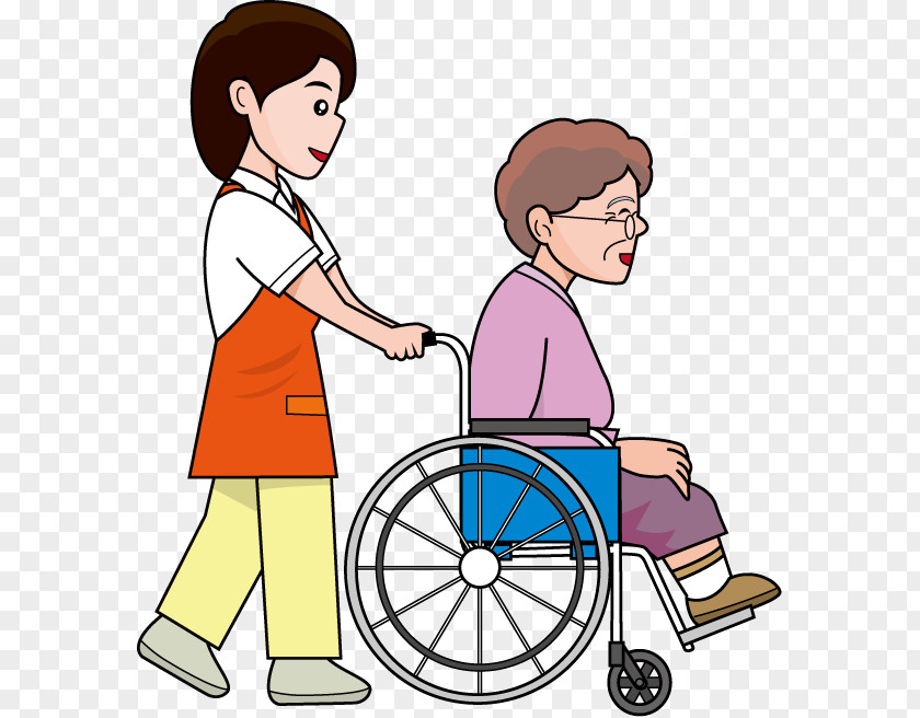 Wheelchair Caregiver 訪問介護員 Clip Art PNG