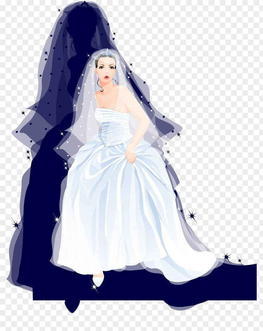 White Wedding Dress Bride PNG