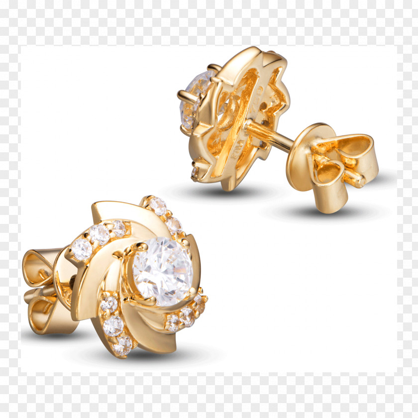 Gold Earring Cửa Hàng Trang Sức Pnj Cubic Zirconia Jewellery PNG