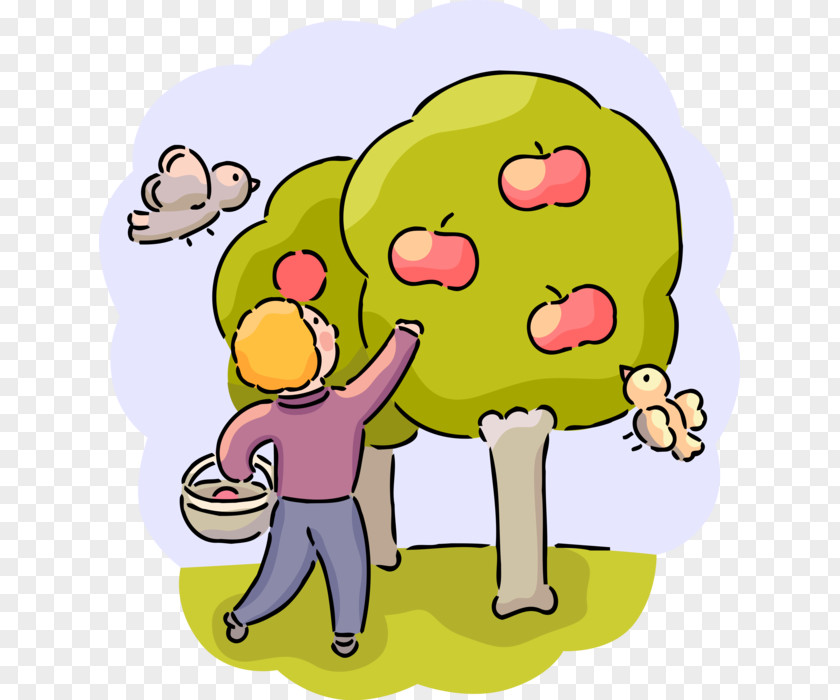 Sharing Harvest Apple Cartoon PNG