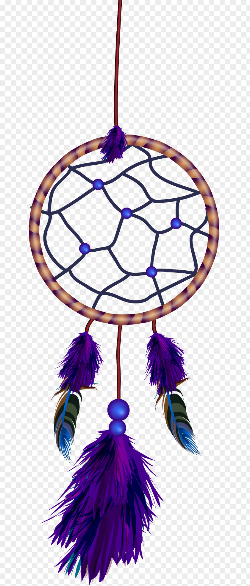 Vector Painted Dreamcatcher Feather Euclidean PNG