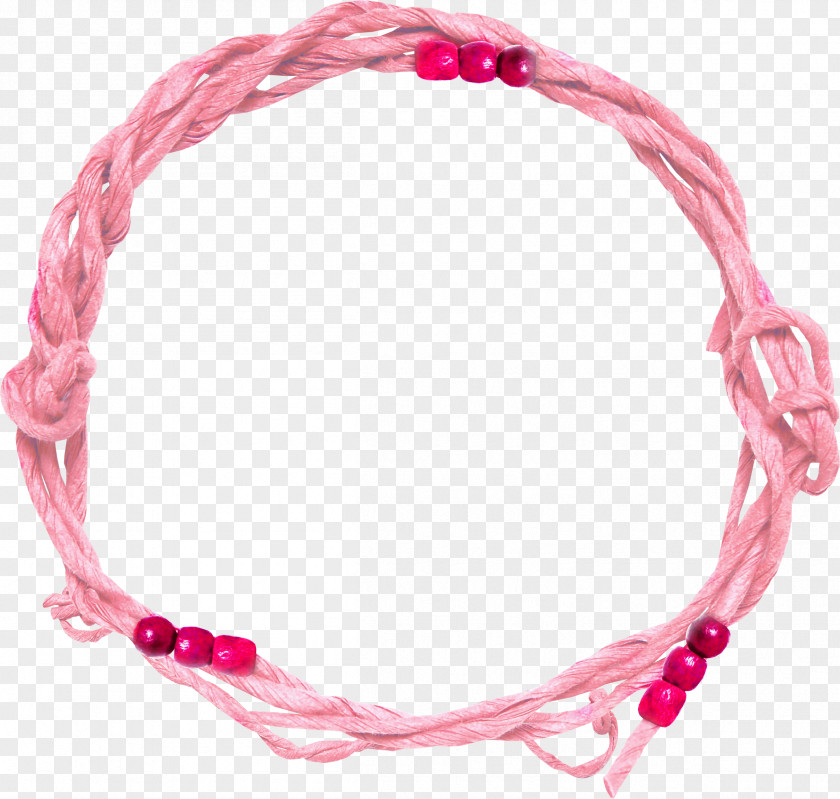 Pink Rope Ring Bead Clip Art PNG