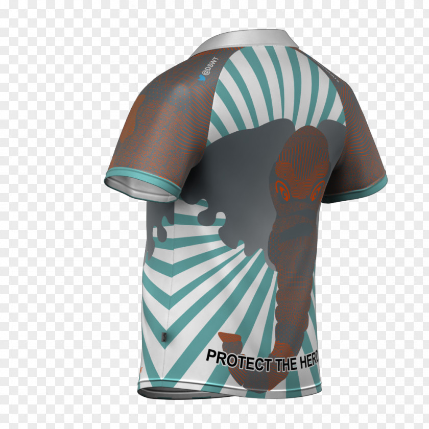 Safari T-shirt Turquoise Teal Shoulder Sleeve PNG