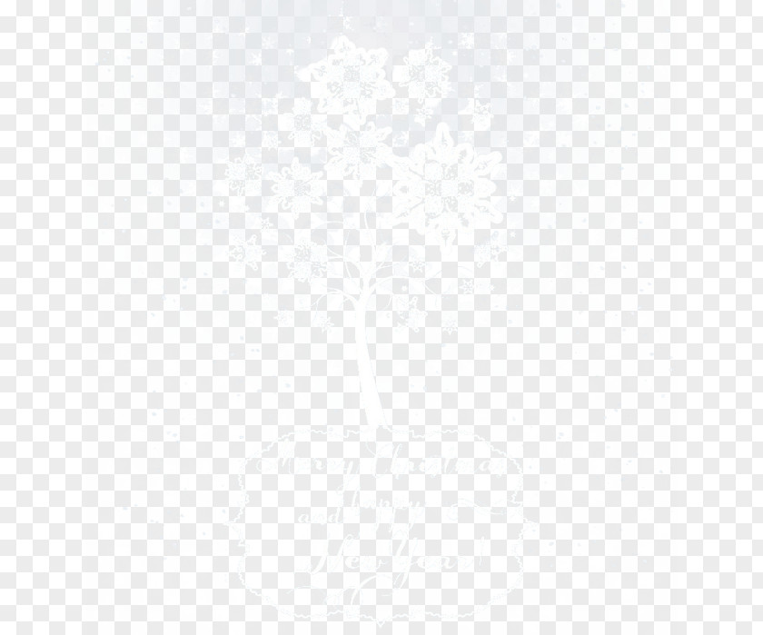 Snowflake Tree Greeting White Black Angle Pattern PNG