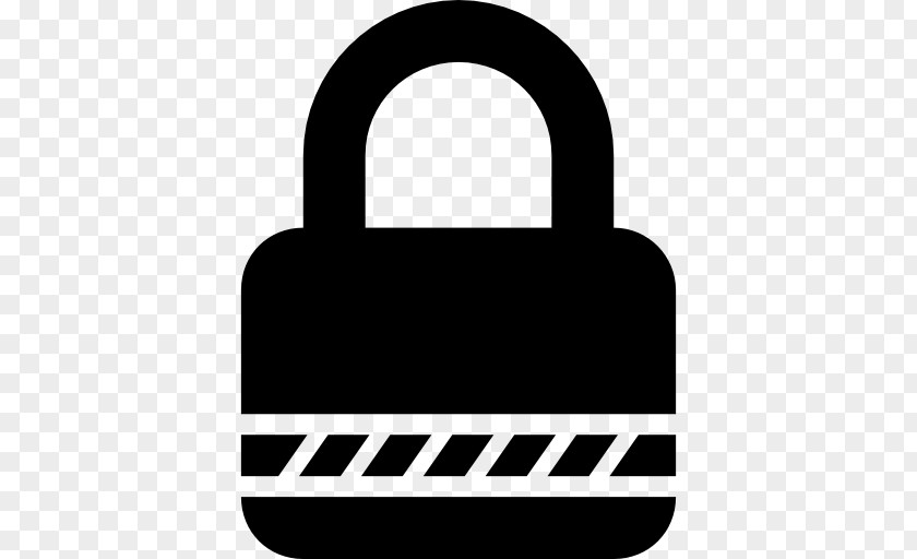 Striped Lines Padlock Security Tool PNG
