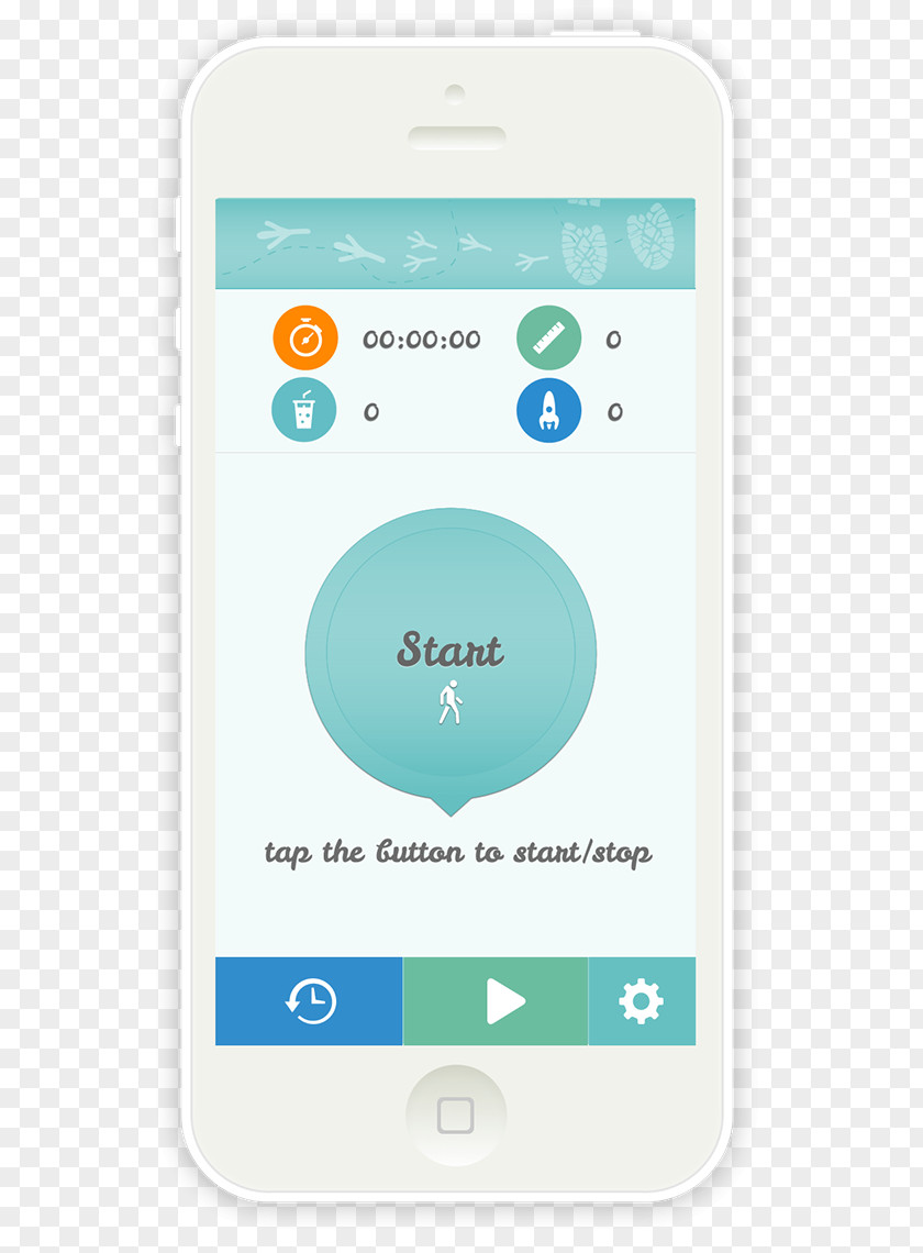 Step Counter User Interface Design Graphic Icon Poster PNG