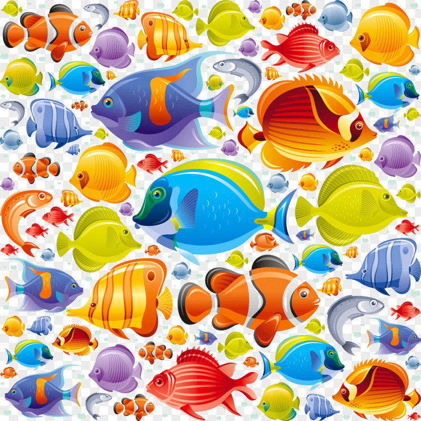 Vector Fish Background Tropical Icon PNG