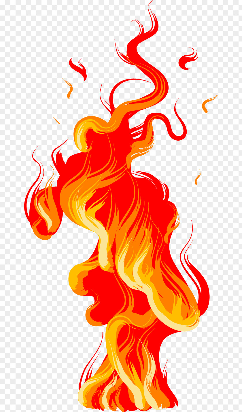 Cool Cartoon Flame Fire PNG