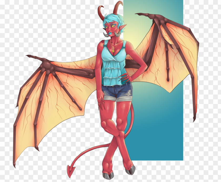 Just Fly Illustration Cartoon Demon Costume PNG