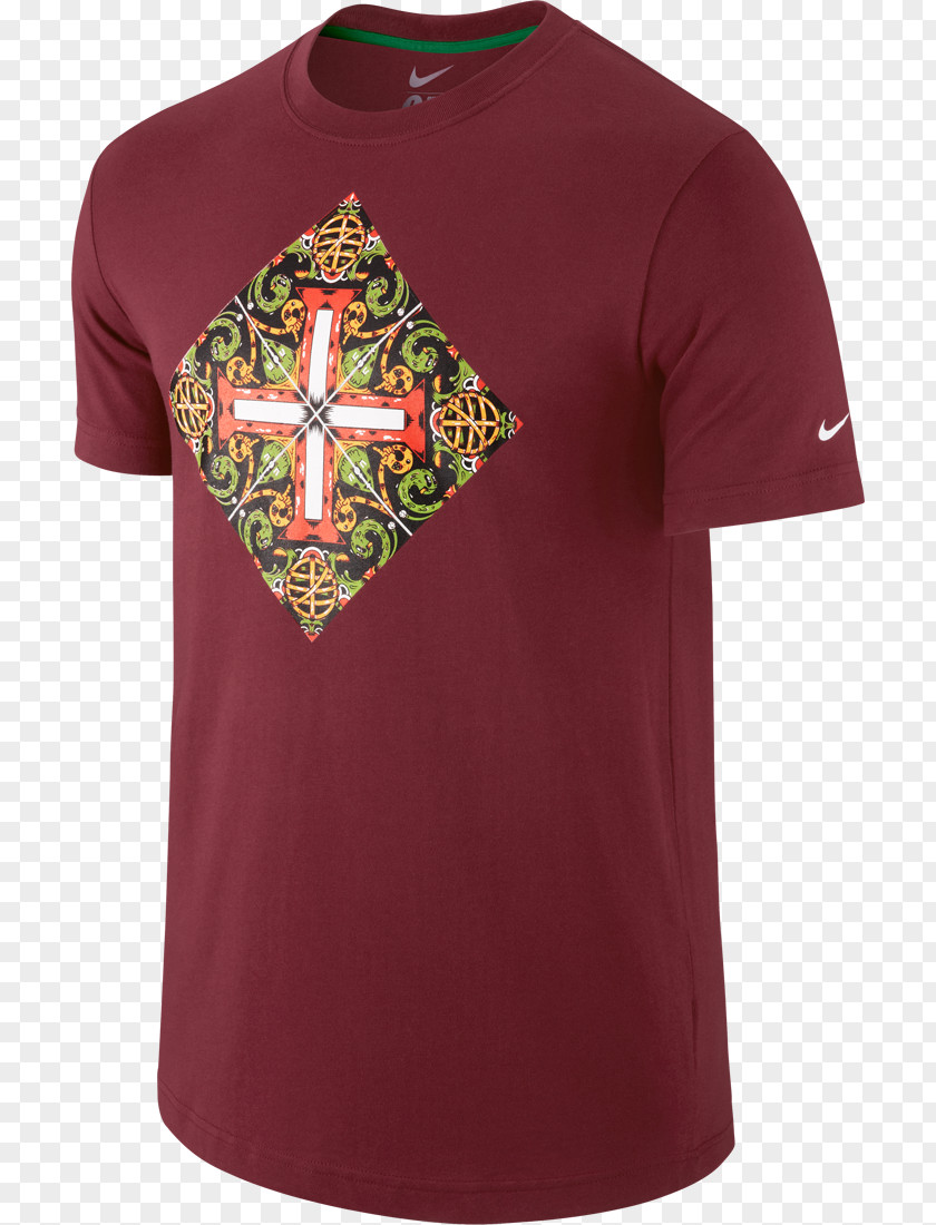 Seleccao Das Quinas. T-shirt Bluza Sleeve Maroon PNG