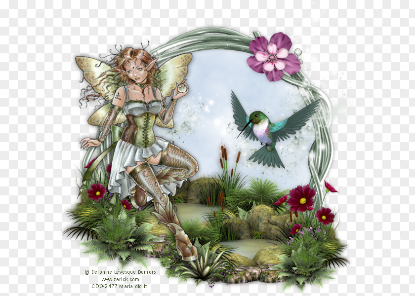 Fairy Flowering Plant Insect Christmas Ornament PNG