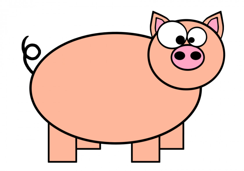 Free Pig Clipart Domestic Roast Cartoon Clip Art PNG