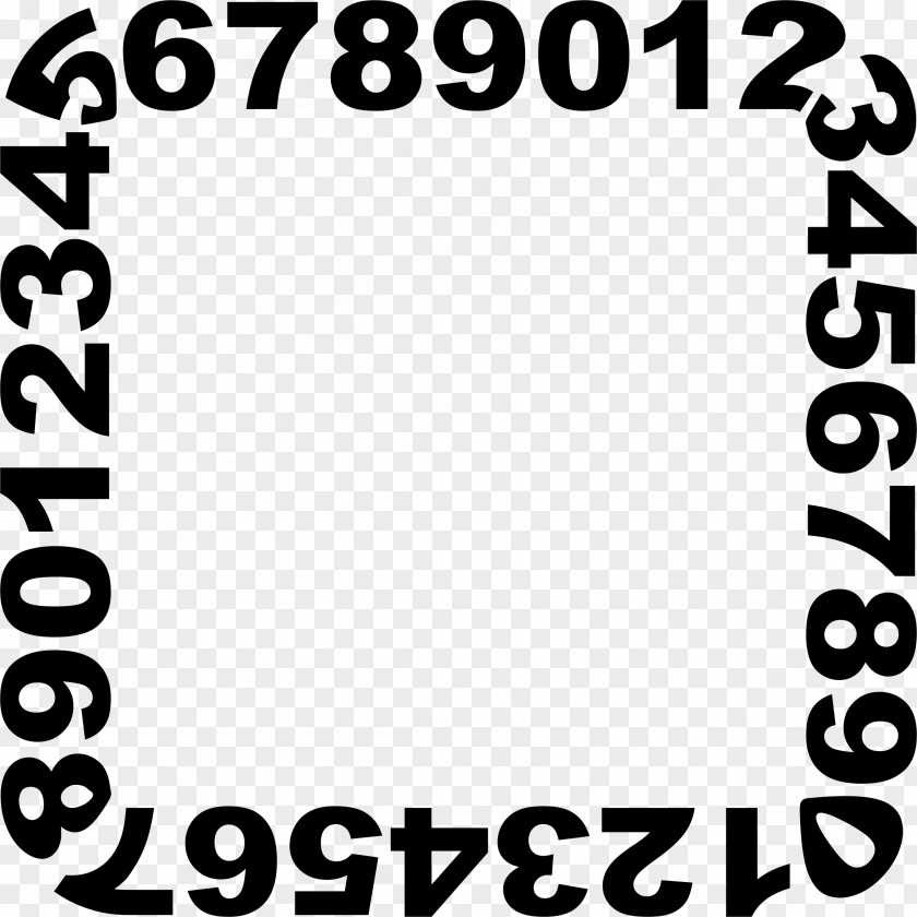 Abstract Border Number Numerical Digit Numeral System Whirlpool Clip Art PNG