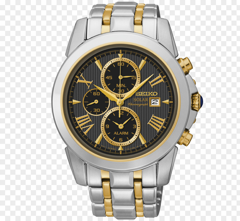 Alarm Watch Seiko Solar-powered Chronograph Automatic Quartz PNG