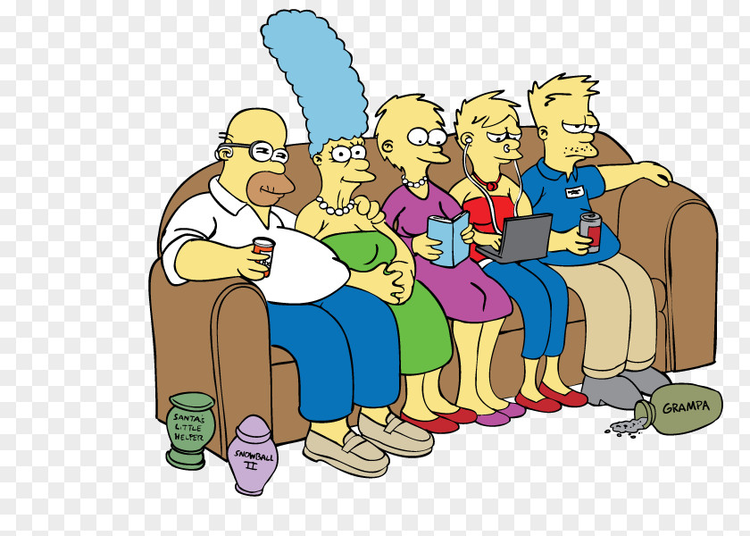 Bart Simpson Maggie Homer Marge Family PNG