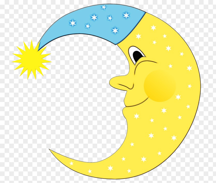 Cartoon Fish Yellow Smiley Crescent PNG