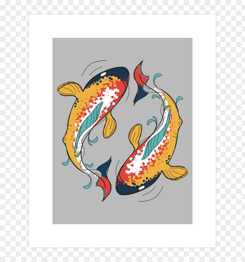 Koi Cartoon Organism Font PNG